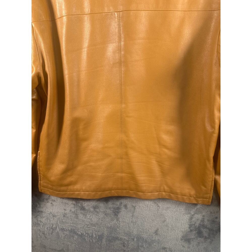 Designer x Burberry London x VTG Y2K Tan Leather Bomber Jacket Men’s EU 52/US L - Picture 16 of 16